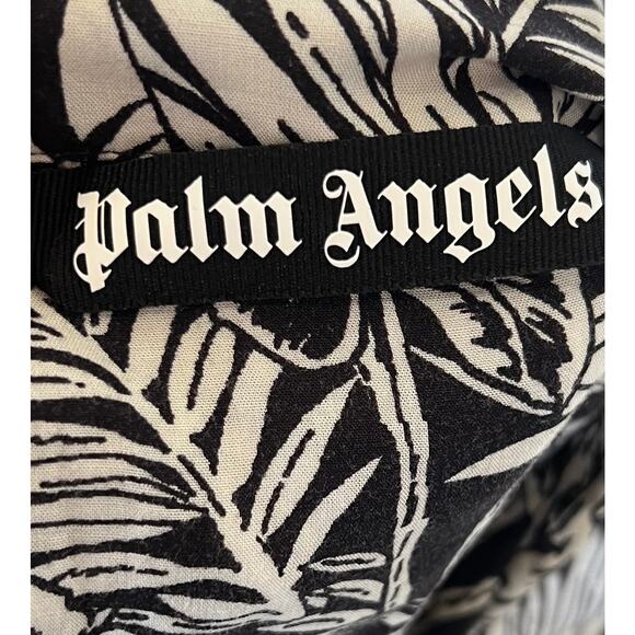 PALM ANGELS Bowling Shirt Jungle Palms Parrots  Short Sleeve Button Up - L (50) - Picture 8 of 9